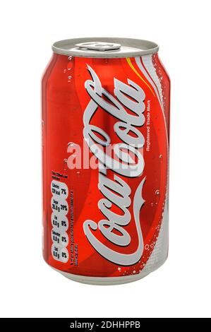 Can of Coca-Cola Original,  Coca-Cola was first introduced in 1886 in the USA Stock Photo