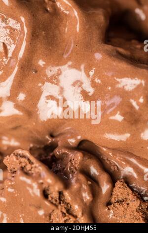 Surface of chocolate icecream Stock Photo
