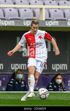 Florence, Italy. 10th Dec, 2020. Tereza Szewieczkova (Slavia Praha) during Fiorentina Femminile vs Slavia Praga, UEFA Champions League Women football match in florence, Italy, December 10 2020 Credit: Independent Photo Agency/Alamy Live News Stock Photo