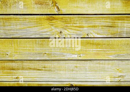 Shabby yellow colored wooden planks. Wood Background Stock Photo