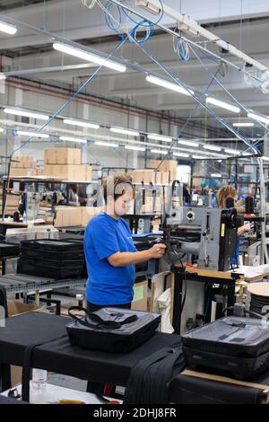 Samsonite new assembly plant in Szekszárd near the Hungarian capital, Budapest. Stock Photo
