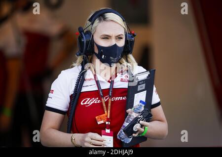 BUSCOMBE Ruth, Strategy Engineer of Alfa Romeo Racing ORLEN, portrait during the Formula 1 Etihad Airways Abu Dhabi Grand Prix 2020, from December 11 to 13, 2020 on the Yas Marina Circuit, in Abu Dhabi - Photo Florent Gooden / DPPI / LM Stock Photo