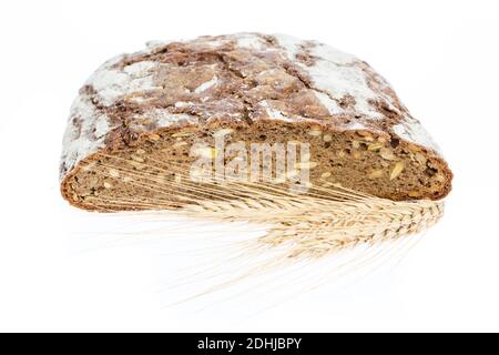 Rye bread isolated on white background Stock Photo