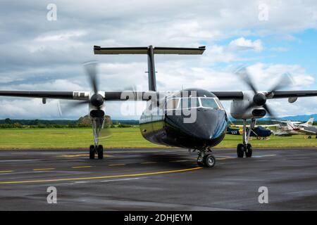 An Air New Zealand Bombardier Dash 8 Q300 aircraft in all black livery ...