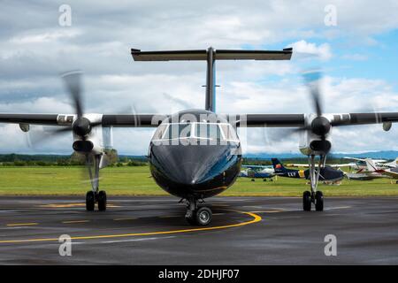 An Air New Zealand Bombardier Dash 8 Q300 aircraft in all black