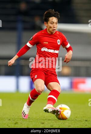 London, England - DECEMBER 10:Koji Miyoshi of Royal Antwerp FC during UEFA Europe League Group J between Tottenham Hotspur and Royal Antwerp at Totten Stock Photo