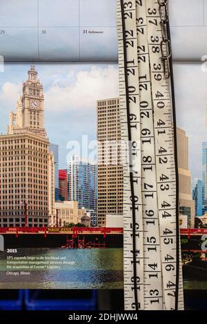 tape measure in meters and inches Stock Photo