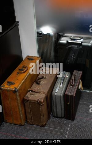 The bags are packed, suitcases in office Stock Photo