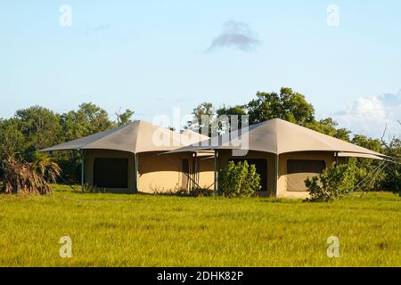 Eco tents, canvas, camping, recreation, Flamingo Campground, Everglades National Park, Florida, Flamingo, FL Stock Photo