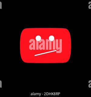 Error Red Icon. This Video is not Available. Social Media Element. Vector Illustration. Vector illustration Stock Vector
