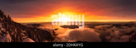 St Mark's Summit, in Howe Sound, North of Vancouver, British Columbia, Canada Stock Photo
