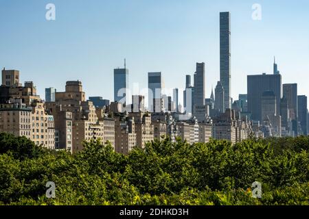 View from the Iris and B. Gerald Cantor Roof Garden at The Metropolitan Museum of Art, NYC, USA Stock Photo