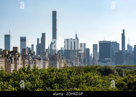 View from the Iris and B. Gerald Cantor Roof Garden at The Metropolitan Museum of Art, NYC, USA Stock Photo