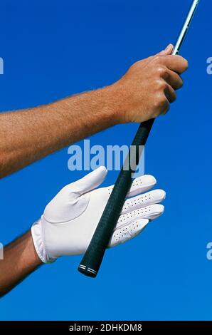 Harry Vardon golf grip correct position of left hand Stock Photo - Alamy