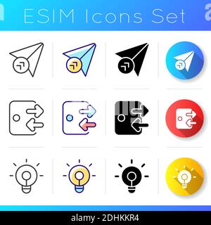 Mobile application comfortable interface icons set Stock Vector