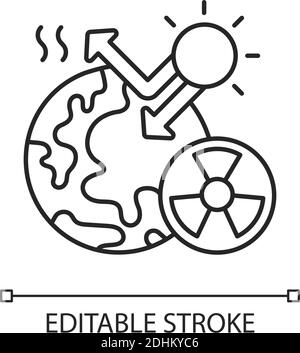 Radiative forcing linear icon Stock Vector