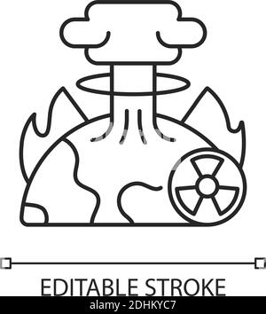 Apocalypse linear icon Stock Vector