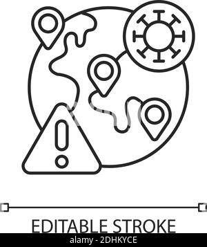 Mass diseases linear icon Stock Vector