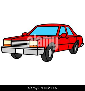 Car - A cartoon illustration of a generic Car. Stock Vector