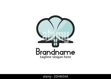 Elephant Housing Logo. Housing logo with elephant head design concept, modern and unique design. Stock Vector