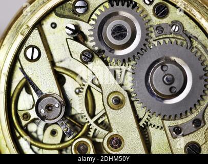 Inner workings of a watch Stock Photo