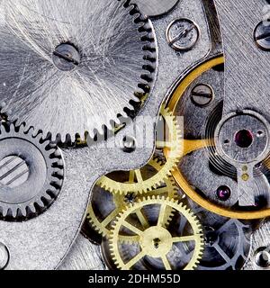 Inner workings of a watch Stock Photo