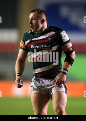 Leicester Tigers' Joe Heyes during the European Challenge Cup match at Welford Road, Leicester. Stock Photo