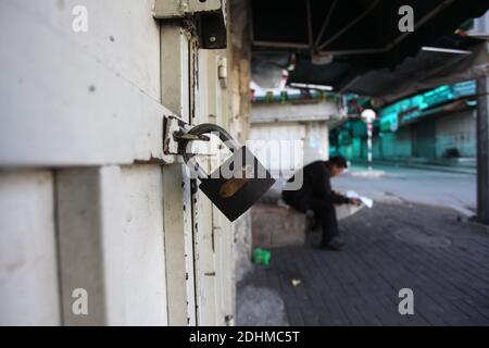 Nablus. 11th Dec, 2020. Photo taken on Dec. 11, 2020 shows closed shops in the West Bank city of Nablus amid the lockdown imposed by the Palestinian authorities. Palestine reported 1,743 new coronavirus cases, taking the tally of infections in the Palestinian territories to 121,157, including 1,029 deaths and 94,349 recoveries. Four Palestinian districts in the West Bank, including Nablus, Tulkarm, Bethlehem, and Hebron, went into a full weeklong lockdown that began on Thursday night. Credit: Nidal Eshtayeh/Xinhua/Alamy Live News Stock Photo
