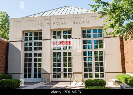 Tuscaloosa Alabama,Paul W. Bear Bryant Museum,coach University of Alabama college football,front entrance outside exterior,