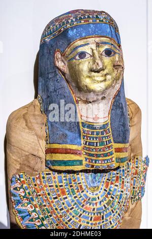 Alabama Anniston Museum of Natural History,Egyptian mummy 250 BC B.C., Stock Photo