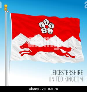 Leicestershire county flag, United Kingdom, vector illustration Stock Vector