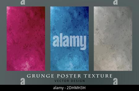 Grunge red illustration concrete wall texture background Stock Vector
