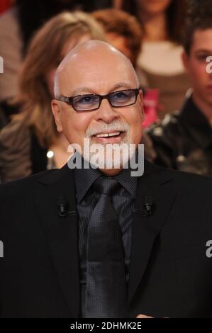 File Photo : NO TABLOIDS. Rene Angelil during the taping of 'Vivement Dimanche' in Paris, France on March 17, 2010. Angelil, the husband and former manager of Celine Dion, has died aged 73, the singer has announced.Mr Angelil, who Dion married in 1994 and with whom she has three children, died at home in Las Vegas from cancer. Dion took two career breaks to look after Mr Angelil after he was diagnosed with throat cancer, first in 2000. Photo by Mehdi Taamallah/ABACAPRESS.COM Stock Photo
