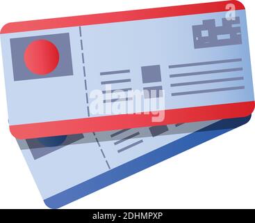 airline tickets boarding pass travel icon image white background vector illustration Stock Vector