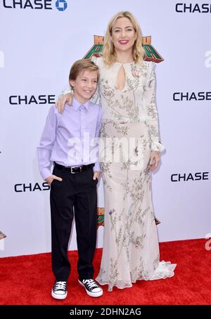 Kate Hudson and son Ryder Robinson attend the Premiere of 20th Century Fox's 'Kung Fu Panda 3' at TCL Chinese Theatre on January 16, 2016 in Los Angeles, CA, USA. Photo by Lionel Hahn/ABACAPRESS.COM Stock Photo