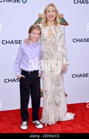 Kate Hudson and son Ryder Robinson attend the Premiere of 20th Century Fox's 'Kung Fu Panda 3' at TCL Chinese Theatre on January 16, 2016 in Los Angeles, CA, USA. Photo by Lionel Hahn/ABACAPRESS.COM Stock Photo