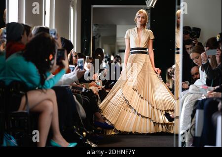 A model walks the runway at the Stephane Rolland show during Paris Haute-Couture Fashion Week Spring-Summer 2016 on January 26, 2016 in Paris. Photo ABACAPRESS.COM Stock Photo