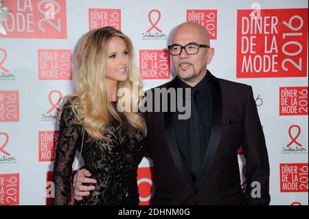 Pascal Obispo, Julie Hantson attending the Sidaction Gala Dinner 2016 as part of Paris Fashion Week on January 28, 2016 in Paris, France. Photo by Alban Wyters/ABACAPRESS.COM Stock Photo