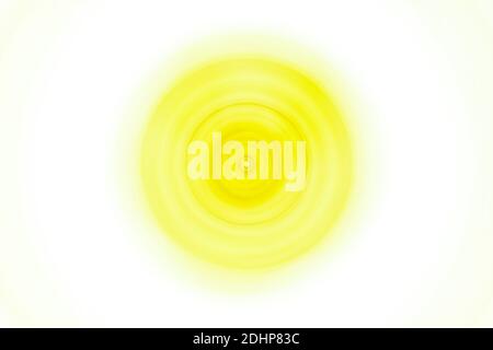 Yellow concentric colorful circles, abstract blurred vortex, swirl. Stock Photo