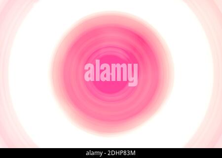Pink concentric colorful circles, abstract blurred vortex, swirl. Stock Photo