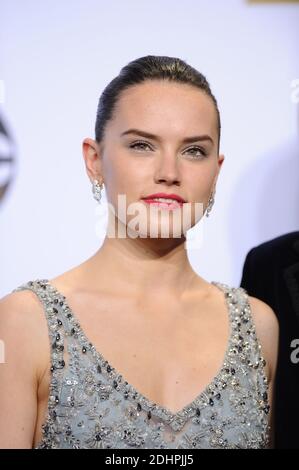 Daisy Ridley poses in the press room during the 88th Annual Academy Awards at Loews Hollywood Hotel in Los Angeles, CA, USA on February 28, 2016. Photo by Lionel Hahn/ABACAPRESS.COM Stock Photo