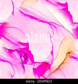 Patchwork seamless background, made of multi-colored patterns. Dirty art with tie dye pattern. Spots of acrylic paint. Modern watercolour banner templ Stock Photo