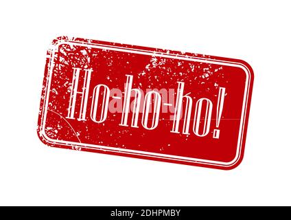 Red grunge stamp with text Merry Christmas written inside the stamp. Christmas vector stamps on white background Stock Vector