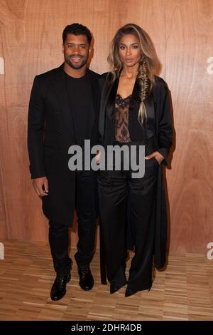 Russell Wilson and Ciara attending the Givenchy show as part of Paris Fashion Week Fall/Winter 2016/17 at Carreau du Temple in Paris, France on March 06, 2016. Photo by Audrey Poree/ABACAPRESS.COM Stock Photo