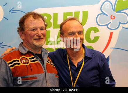 Francois And Gilles From M6 Tv Channel Reality Show L Amour Est Dans Le Pre Visiting 53rd Annual Paris International Agricultural Show Held At Porte De Versailles In Paris France On March 5