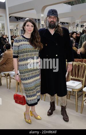 Amandine de la Richardiere and Sebastien Tellier attending the Chanel show as part of the Paris Fashion Week Womenswear Fall/Winter 2016/2017 on March 8, 2016 in Paris, France. Photo by Alban Wyters/ABACAPRESS.COM Stock Photo