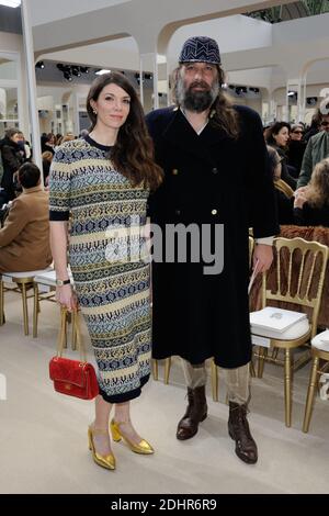 Amandine de la Richardiere and Sebastien Tellier attending the Chanel show as part of the Paris Fashion Week Womenswear Fall/Winter 2016/2017 on March 8, 2016 in Paris, France. Photo by Alban Wyters/ABACAPRESS.COM Stock Photo