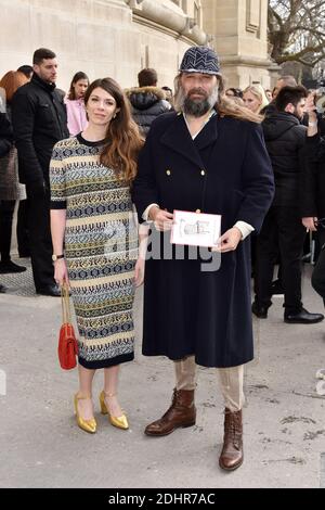 Amandine de la Richardiere and Sebastien Tellier arriving at Chanel show as part of Paris Fashion Week Fall/Winter 2016/17 on March 8, 2016 in Paris, France. Photo by Laurent Zabulon/ABACAPRESS.COM Stock Photo