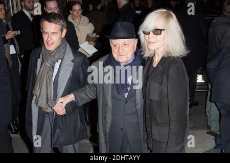 PHILIPPE MUGNIER, PIERRE BERGE ET BETTY CATROUX - - ARRIVEES AU DEFILE YSL YVES SAINT LAURENT - FASHION WEEK DE PARIS Photo by Nasser Berzane/ABACAPRESS.COM Stock Photo