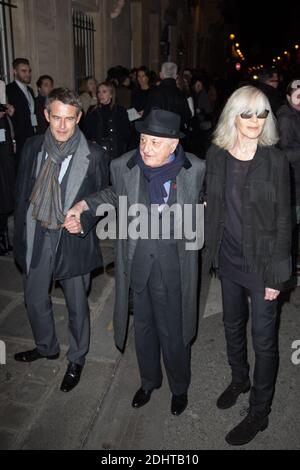 PHILIPPE MUGNIER, PIERRE BERGE ET BETTY CATROUX - - ARRIVEES AU DEFILE YSL YVES SAINT LAURENT - FASHION WEEK DE PARIS Photo by Nasser Berzane/ABACAPRESS.COM Stock Photo